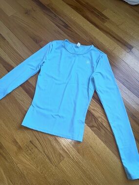 Allure The brand Lightweight Long-Sleeve Active Top - Light Blue